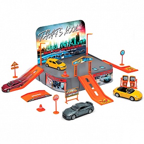 Игровой набор Welly Гараж, с 1 машинкой (Welly, 96020)